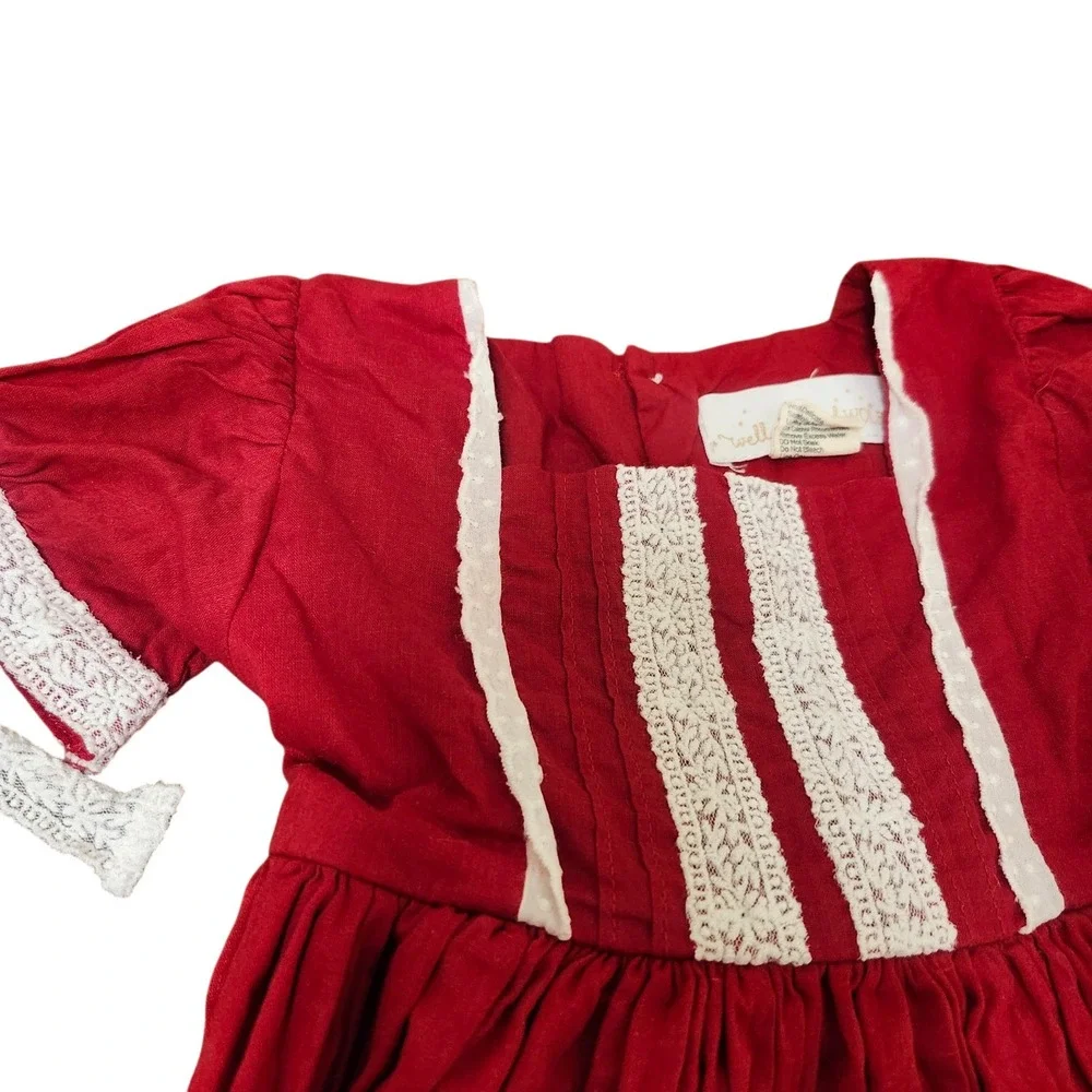 Well Dressed Wolf Girls Red Lawn Party Holiday Tunic‎ Bloomer Set Cotton Xmas 3T